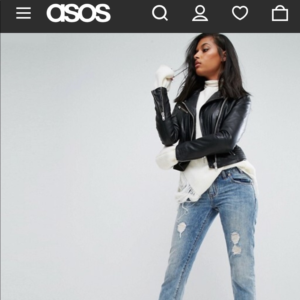 Barney’s Leather Biker Jacket-Black/US8, UK12 NWOT